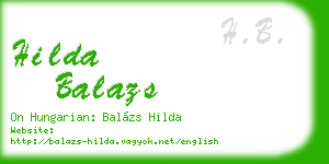 hilda balazs business card